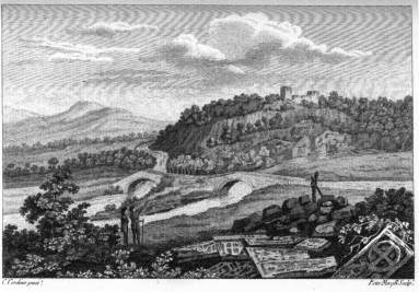 Sketch of Berriedale Castle in 1700s